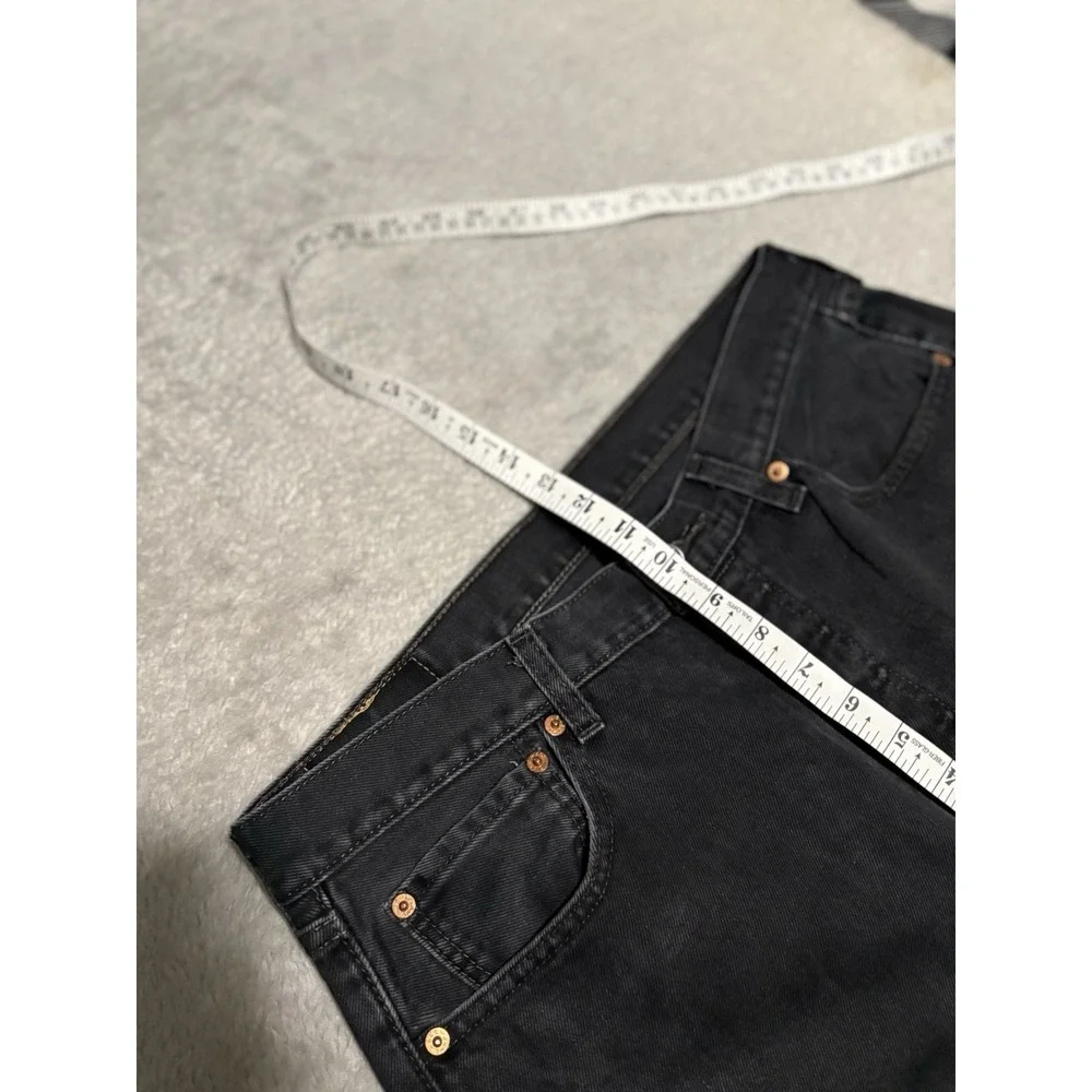 Levi's 501 Men's Straight Black Denim Jeans Size 34x30 Pants Button Fly